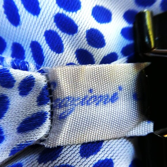 Vintage 50s Fernanda Babydoll Slip Dress Blue White Floral Lace Trim Italy - Picture 7 of 7